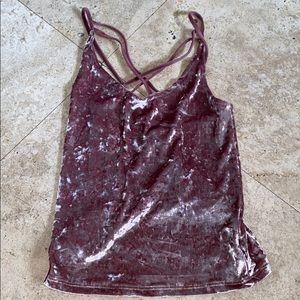 velvet maroon crop top